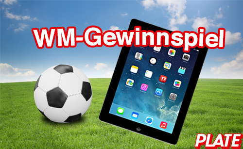 Plate WM Gewinnspiel iPad